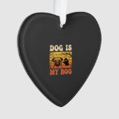 Halloween Hond Is Mijn Boo Pug Geest Ontwerp Ornament (voorkant)