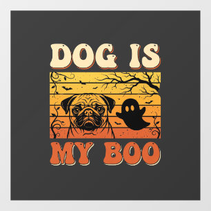 Halloween Hond Is Mijn Boo Pug Geest Ontwerp Raamsticker