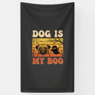 Halloween Hond Is Mijn Boo Pug Geest Ontwerp Spandoek