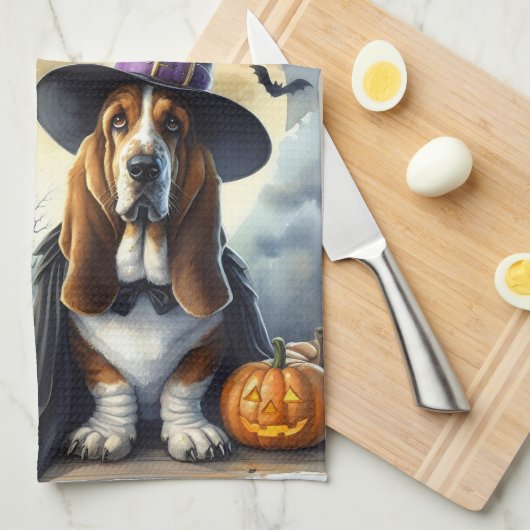 Halloween Hond Keuken Handdoeken (Quarter Fold)