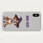 Halloween-hond met heksenhoed Case-Mate iPhone case (Achterkant (horizontaal))
