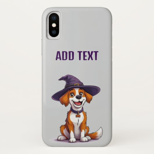 Halloween-hond met heksenhoed Case-Mate iPhone case (Achterkant)
