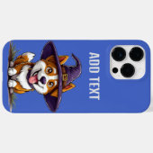 Halloween-hond met heksenhut Case-Mate iPhone case (Achterkant (horizontaal))