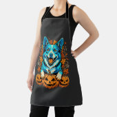 Halloween hond met Jack O Lantern pompoenen_1 Schort (Insitu)