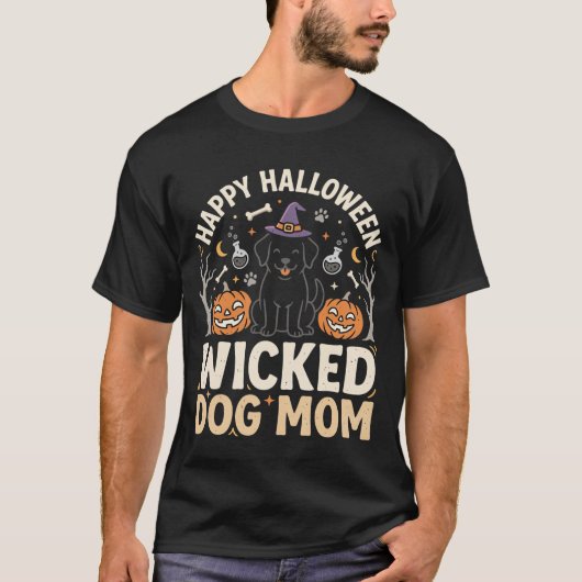 Halloween Hond Moeder Magie T-shirt (Voorkant)