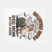 Halloween Hond Moeder Na Donker Fleece Deken (Voorkant (Horizontaal))