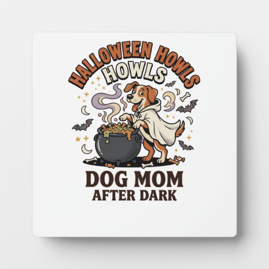 Halloween Hond Moeder Na Donker Fotoplaat (Voorkant)