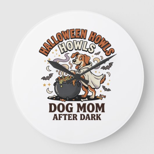 Halloween Hond Moeder Na Donker Grote Klok (Voorkant)
