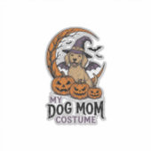 Halloween Hond Moeder Shirt Heks Pup Kostuum Grafi Sticker (Voorkant)