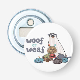 Halloween Hond Onderzetter Button Flesopener