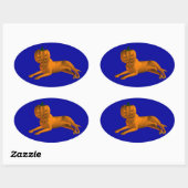 Halloween Hond Ovale Sticker (Vel)