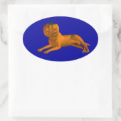 Halloween Hond Ovale Sticker (Tas)