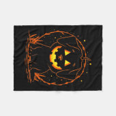 Halloween Hond Pompoen Lange Mouwen Fleece Deken (Voorkant (Horizontaal))