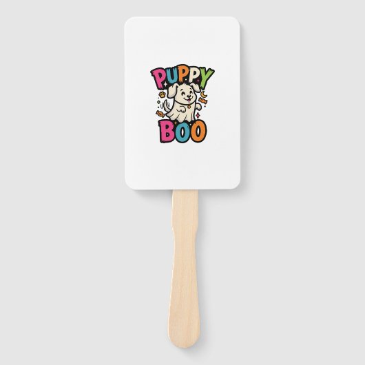 Halloween Hond Puppies Boo Handwaaier (Voorkant)