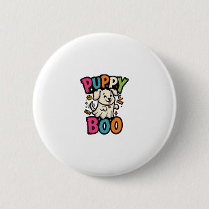 Halloween Hond Puppies Boo Ronde Button 5,7 Cm