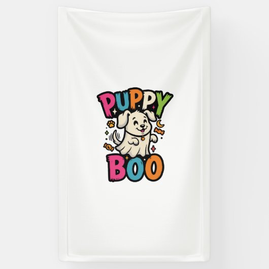 Halloween Hond Puppies Boo Spandoek (Verticaal)