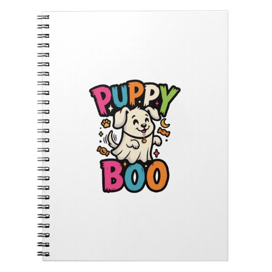 Halloween Hond Puppy Boo Notitieboek (Voorkant)