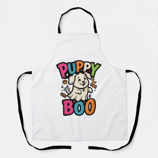 Halloween Hond Puppy Boo Schort (Voorkant)