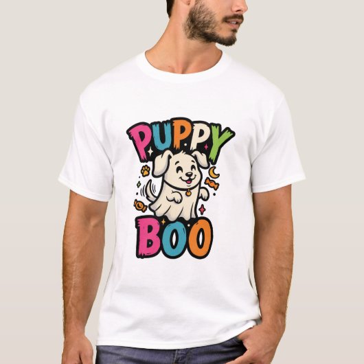 Halloween Hond Puppy Boo T-shirt (Voorkant)