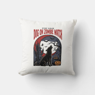Halloween Hond Shirt Zombie Patrol Ontwerp_1 Kussen