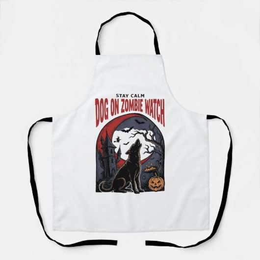 Halloween Hond Shirt Zombie Patrol Ontwerp_1 Schort (Voorkant)