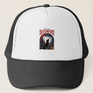 Halloween Hond Shirt Zombie Patrol Ontwerp_1 Trucker Pet