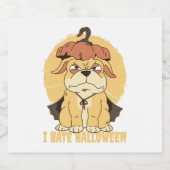 halloween hond sparkling wijnetiket (Enkel label)