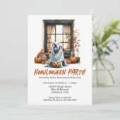 Halloween Hond Thema Party Howloween Fun Kaart (Staand voorkant)
