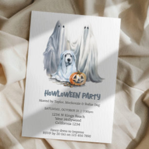 Halloween Hond Thema Party Howloween Fun Kaart