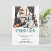 Halloween Hond Thema Party Howloween Fun Kaart (Staand voorkant)