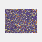 Halloween Hond thema patroon Fleece Deken (Voorkant (Horizontaal))