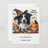 Halloween-hond van kinderfeest Postkaart Feestdagenkaart (Voorkant / Achterkant)