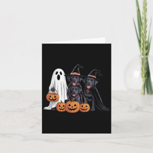 Halloween Hond Zwarte Labrador Liefhebbers Pompoen Kaart