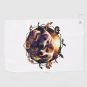 Halloween Honden Golfhanddoek (Horizontaal)