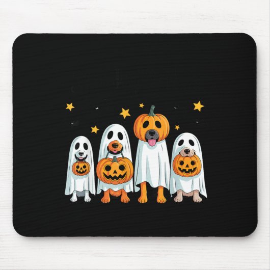 Halloween Honden Griezelige Sfeer Muismat (Voorkant)