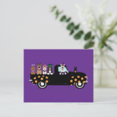 Halloween honden in een pick-up truck briefkaart (Staand voorkant)