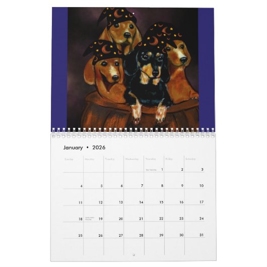 HALLOWEEN HONDEN KALENDER (Jan 2026)