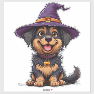 Halloween Honden Karakter Cute Kostuum Ontwerp Sticker