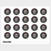 Halloween Honden Spook Klok Ronde Sticker (Vel)