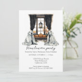 Halloween Honden Thema Party Howloween Fun Kaart (Staand voorkant)