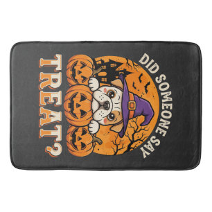 Halloween Honden Treat Bulldog Pompoen Design Badmat