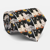 Halloween hondenfamilie stropdas (Opgerold)