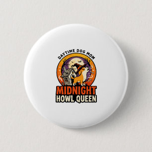 Halloween Hondenhulqueen Ronde Button 5,7 Cm