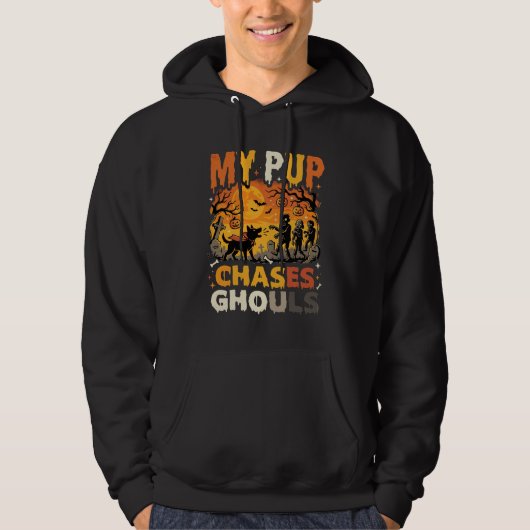 Halloween Hondenkerkhof Patrouille Hoodie (Voorkant)