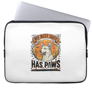 Halloween Hondenshirt Voor Trotse Huisdier Ouders Laptop Sleeve