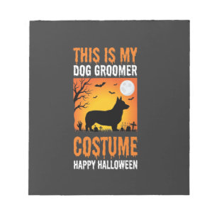 Halloween Hondenverzorger Kostuum Silhouet Notitieblok