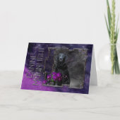 Halloween - HondsMaanlicht - Zwart Labrador Kaart (Voorkant)