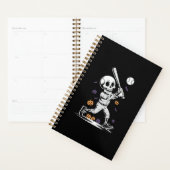 Halloween-honkbal skelet slaat planner (Display)