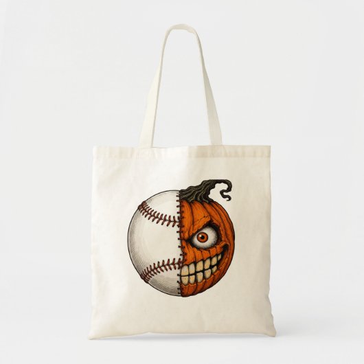 Halloween-honkbal Tote Bag (Voorkant)