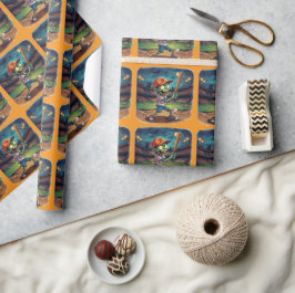 Halloween-honkbal, Zombie, Hersenen boven honken  Cadeaupapier